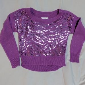 Justice Sequins Cropped Sweater Sz 8